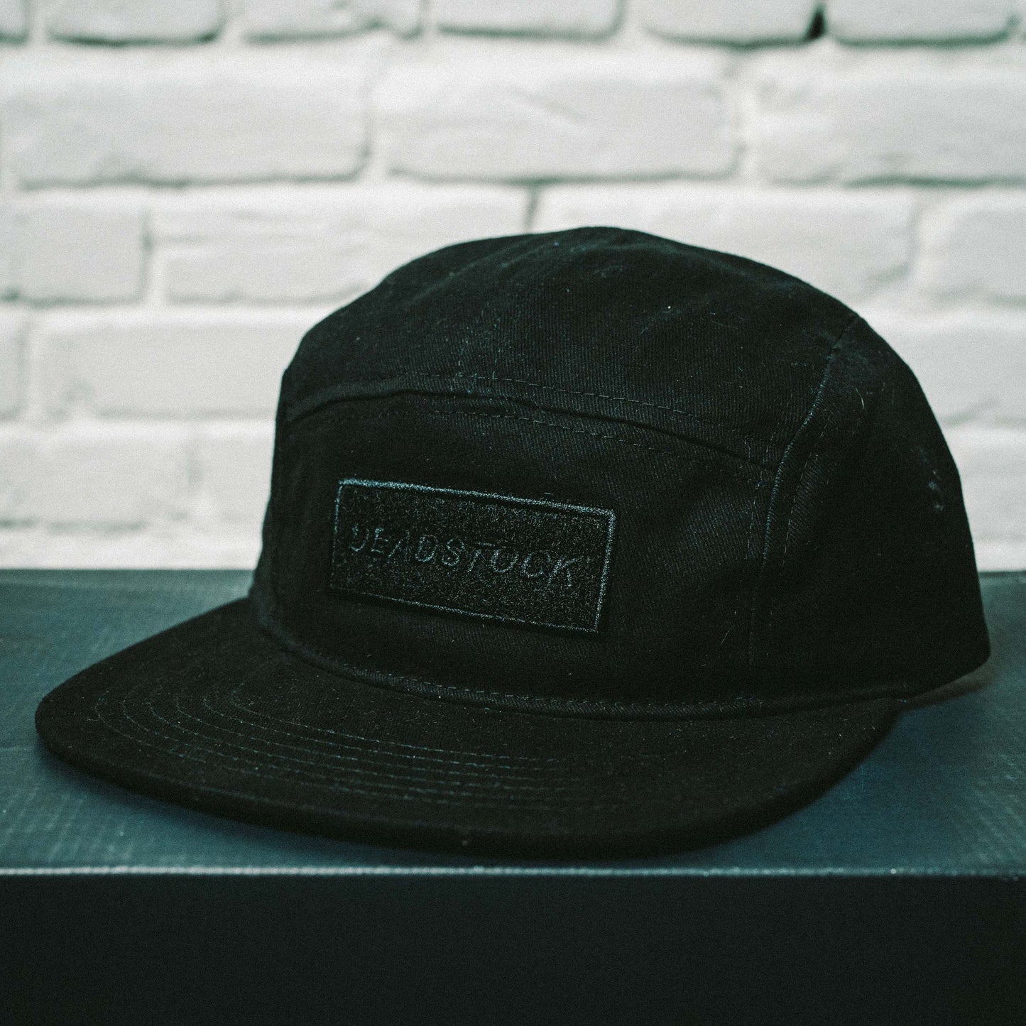 Deadstock 5-Panel Hat ("Coffee" Black Velcro Patch)