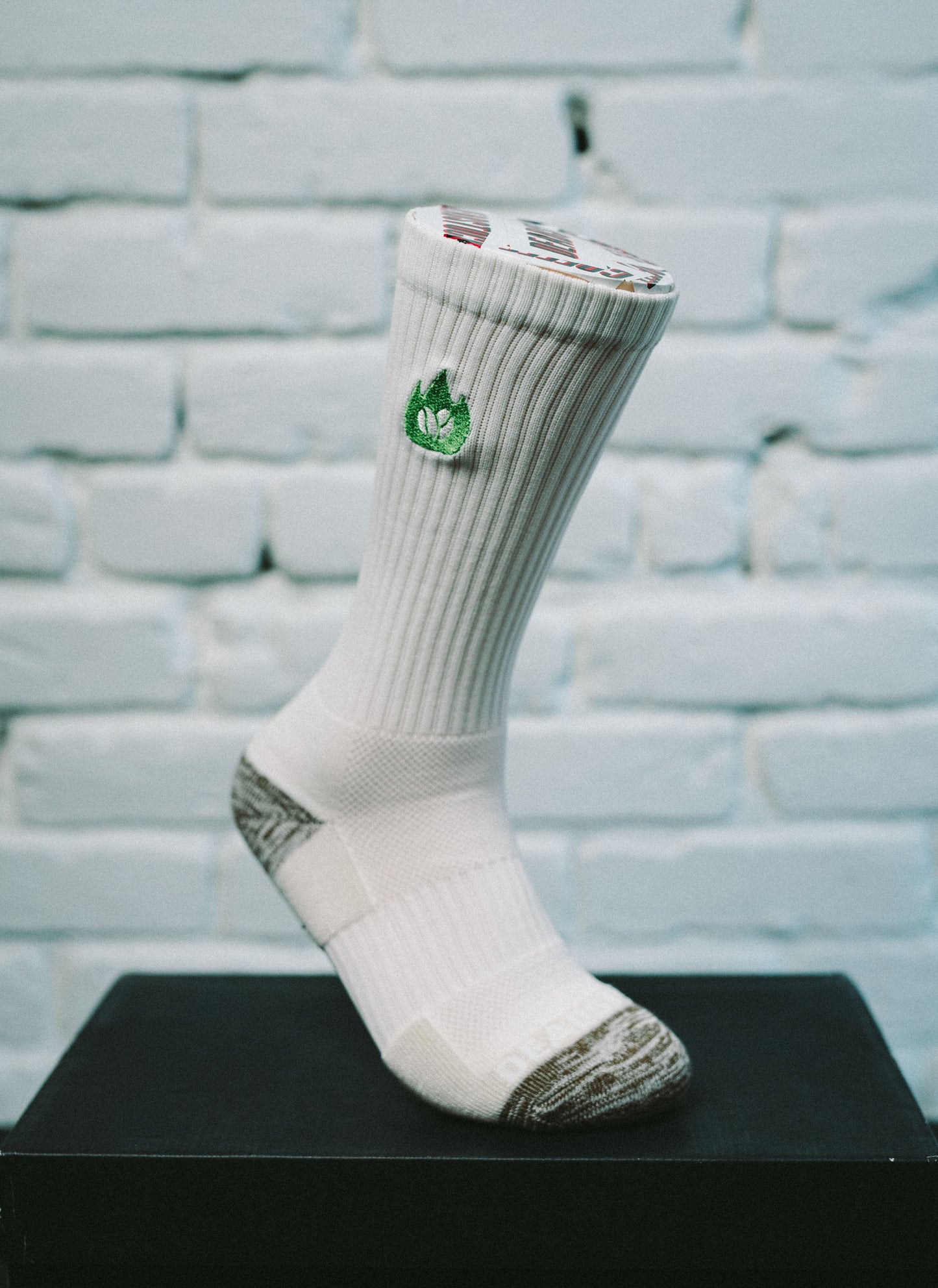 Deadstock Flame Crew Sock (Embroidered Logo)